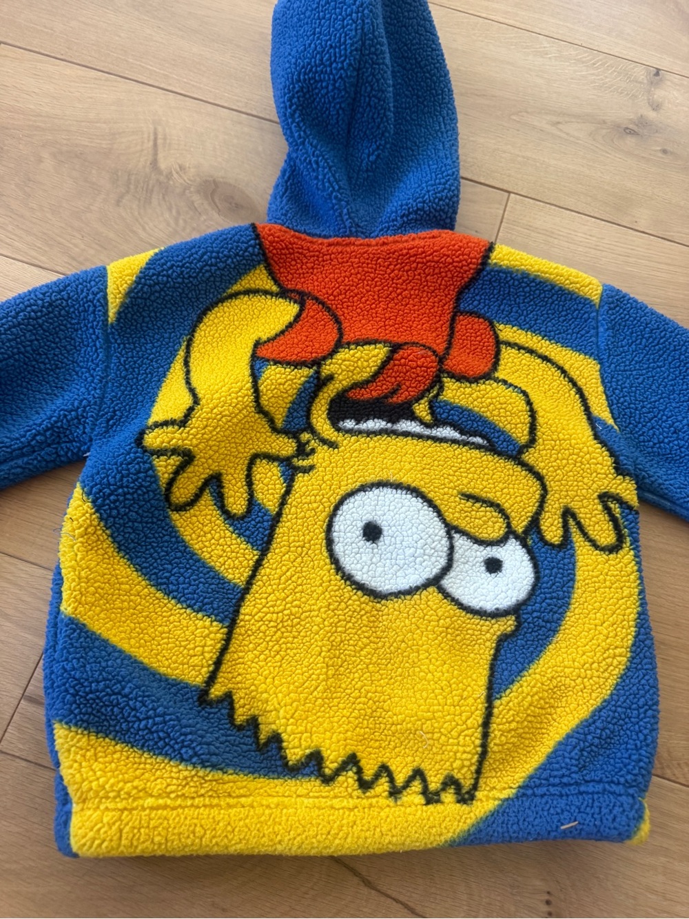 Blue Bart Simpson Sherpa Hoodie for Kids 4/5 - Picture 3 of 3